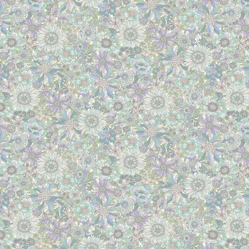 Yoihana Broadcloth-Green Floral