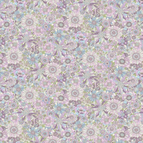 Yoihana Broadcloth-Purple Floral