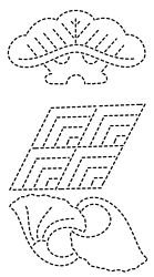 Sashiko Stencils, Crests, Borders and Classic Motifs