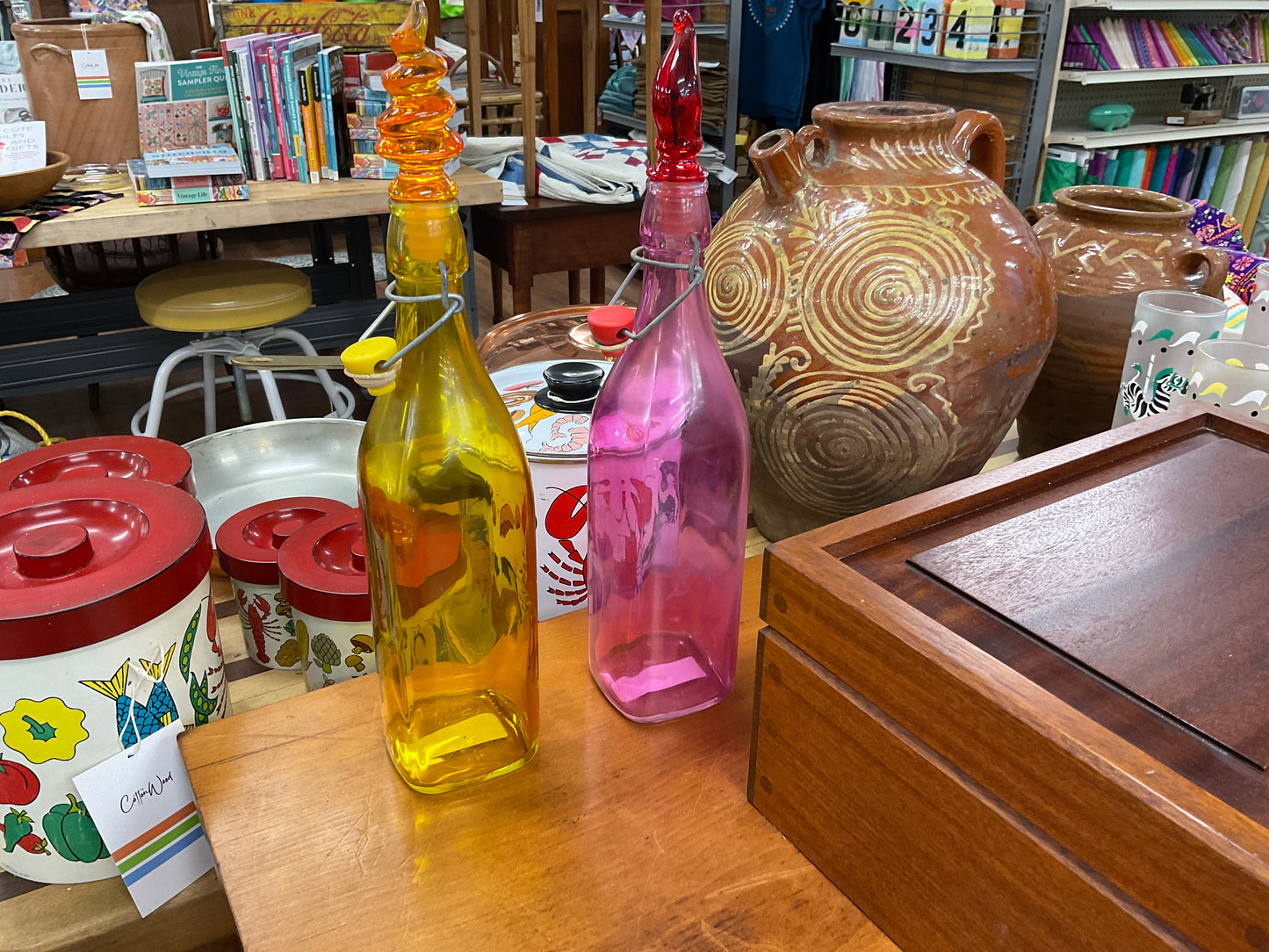 Vintage Italian Bottle w/Decorative Plug