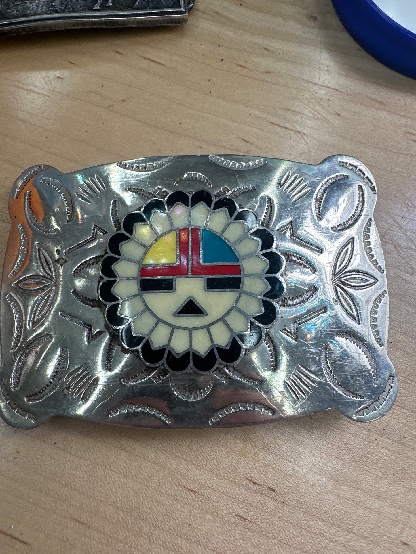 Vintage Native American Indian style belt buckle