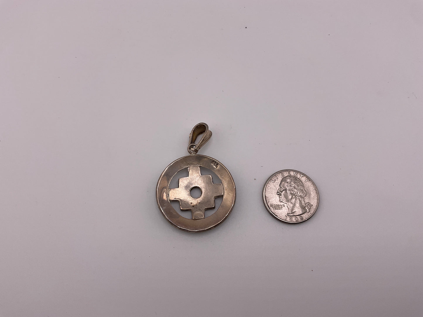 950 silver Navajo all seeing eye cross pendant
