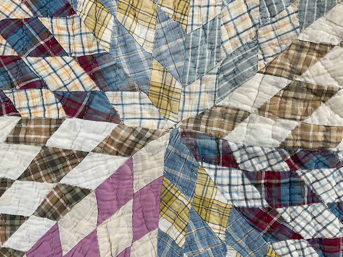 Plaid Lemoyne Star Baptist star quilting
