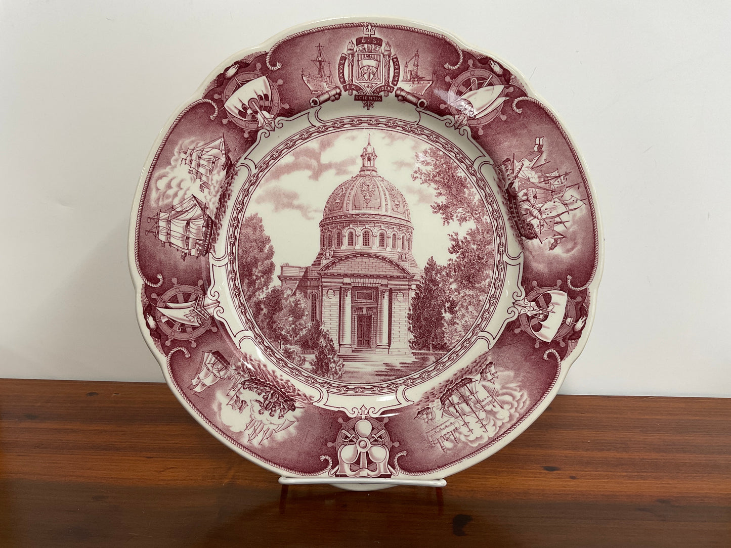 Wedgewood U.S. Naval Academy Plate-Mulberry