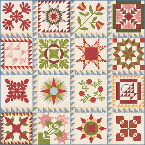 Turn Back Time-Heirloom Sampler Quilt Pattern