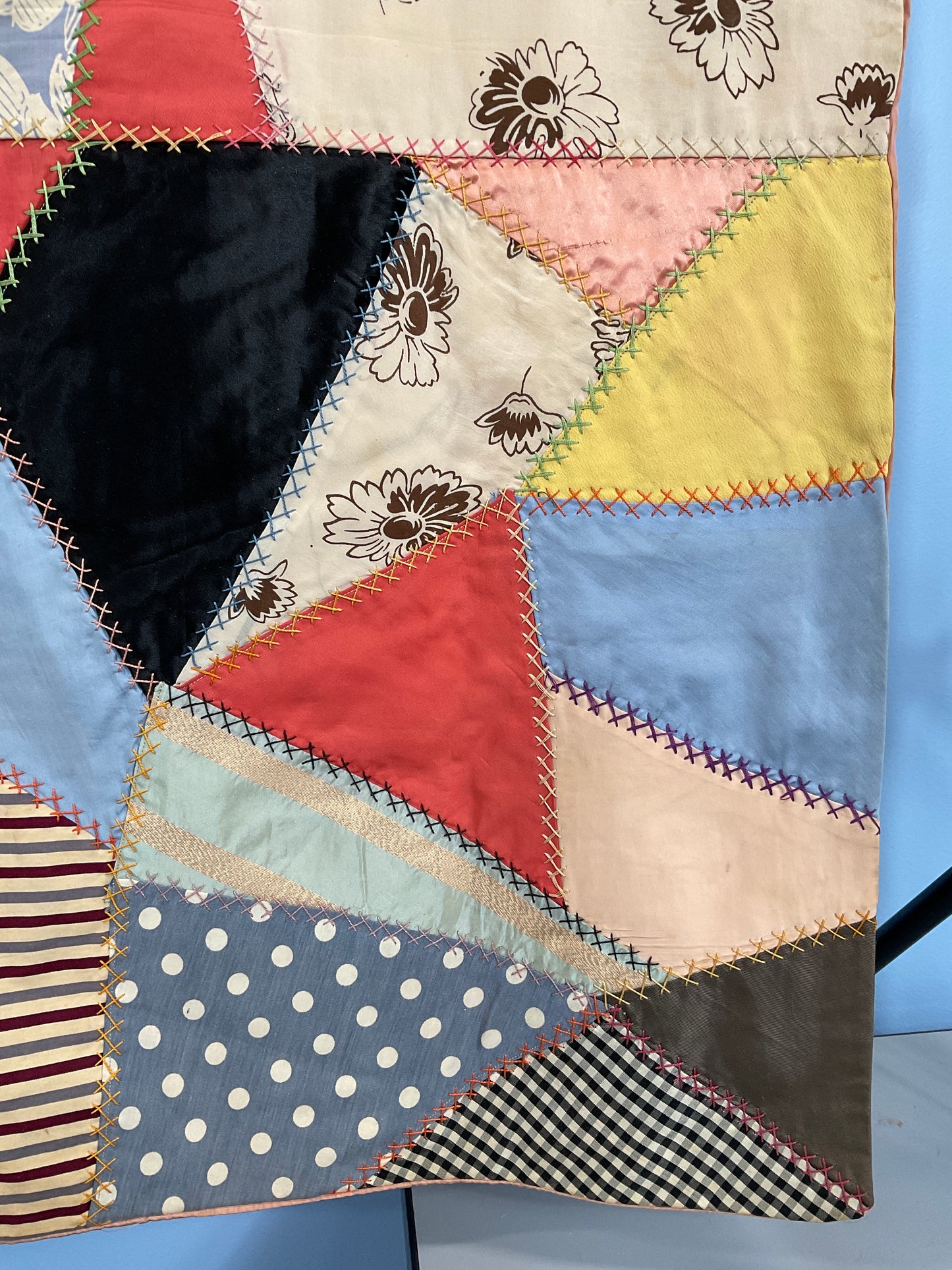 Satin/Silk Crazy Quilt 1930s-40s