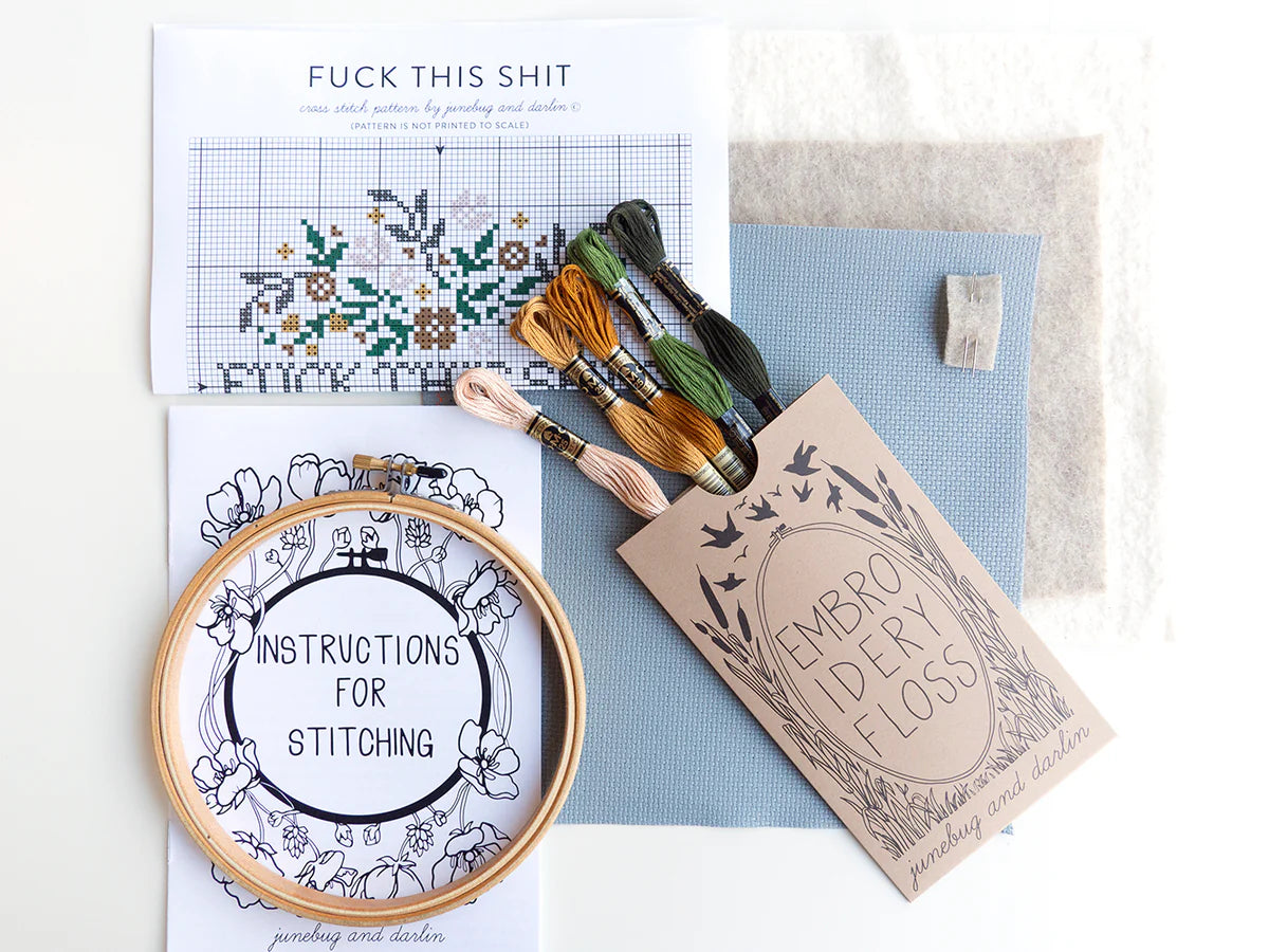 Junebug and darlin cross stitch F*ck This Sh*t