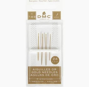 DMC Gold Embroidery Needles (No. 7-10)