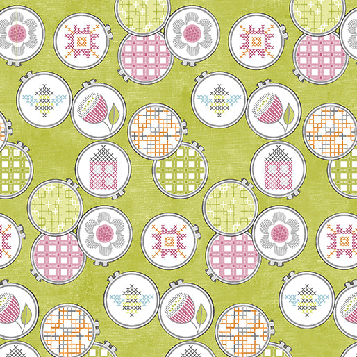 Hoops & Stitch (Lime)