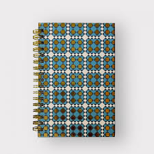 Quilt Jazz Spiral Notebook (Blue)
