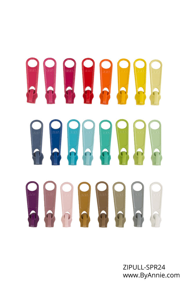 ByAnnie Zipper Pulls | 24 pulls Spring Colors