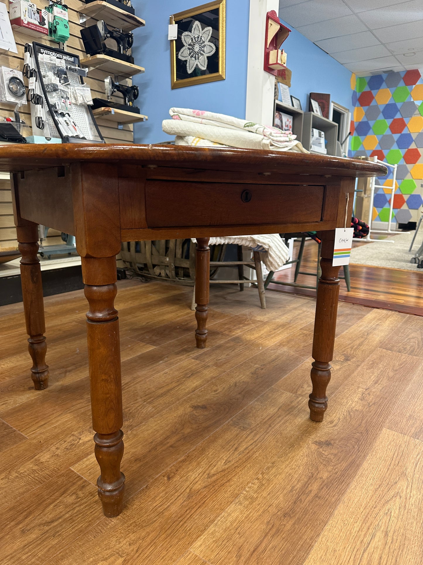 Antique Refinished Round Table