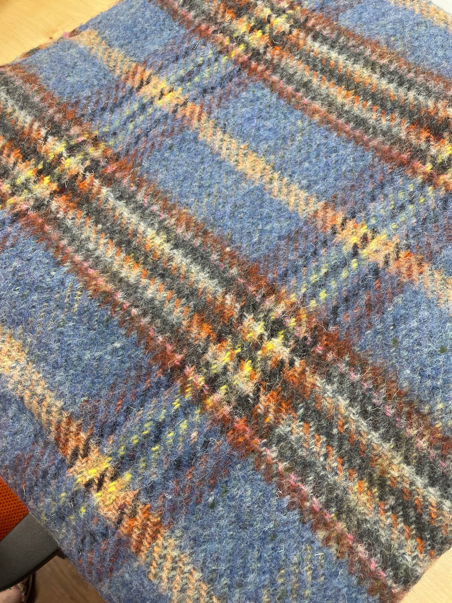 Vintage Wool Plaid Blanket
