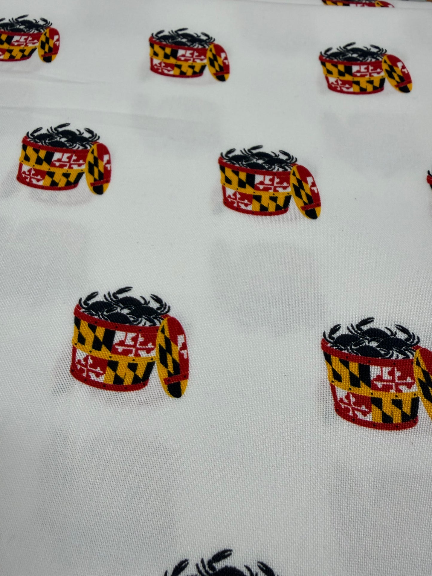 Maryland Crab Baskets Fabric - Yardage