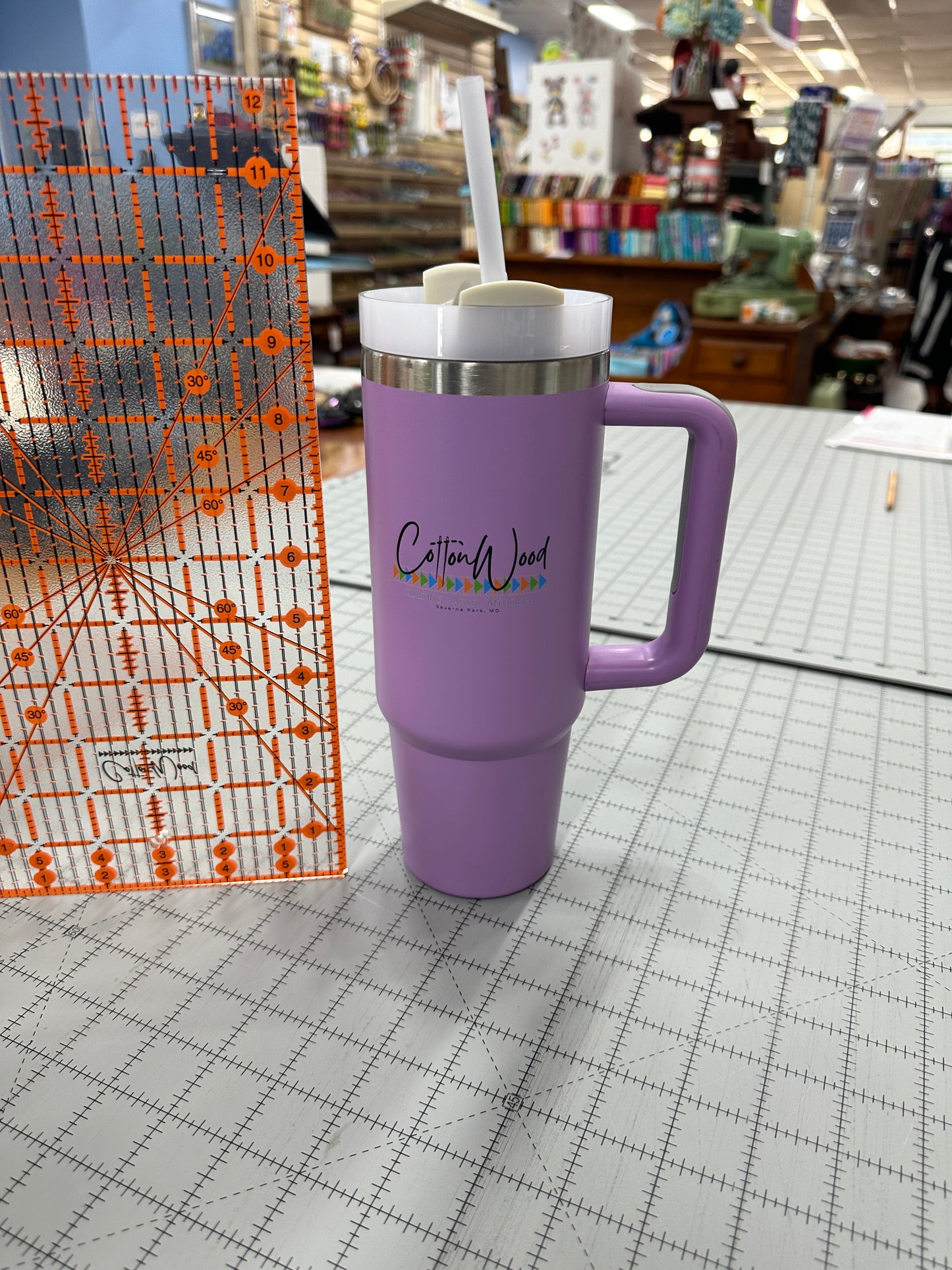 Cottonwood Tumbler Mug with Handle and Straw (30oz)
