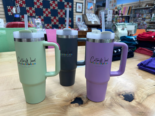 Cottonwood Tumbler Mug with Handle and Straw (30oz)