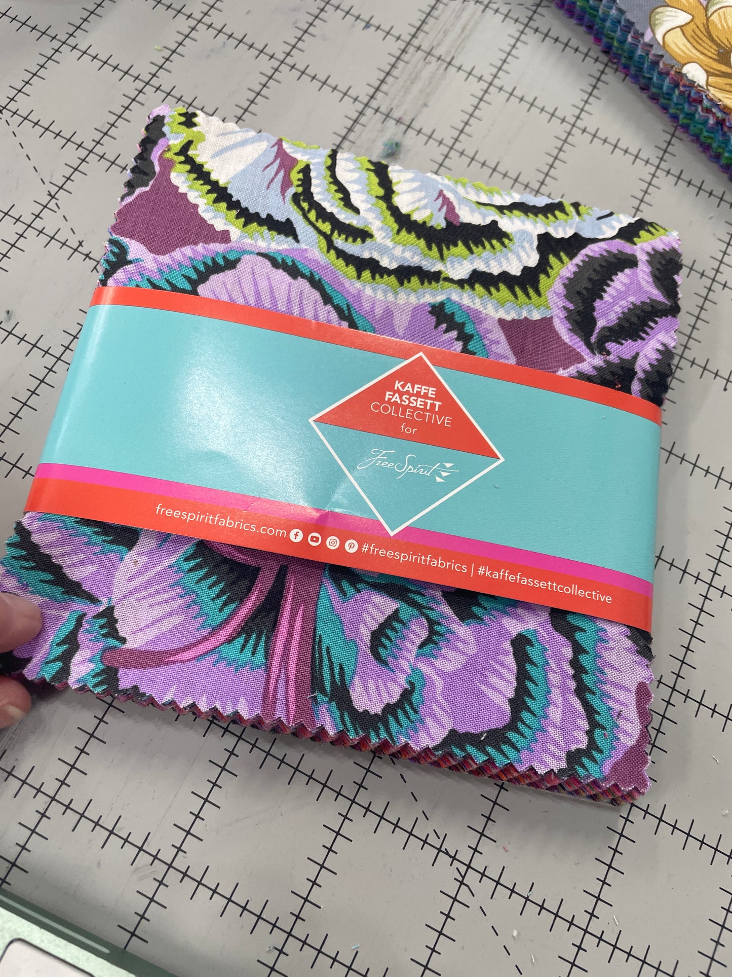 Kaffe Fassett August 2025 5" Charm Pack "Hot"