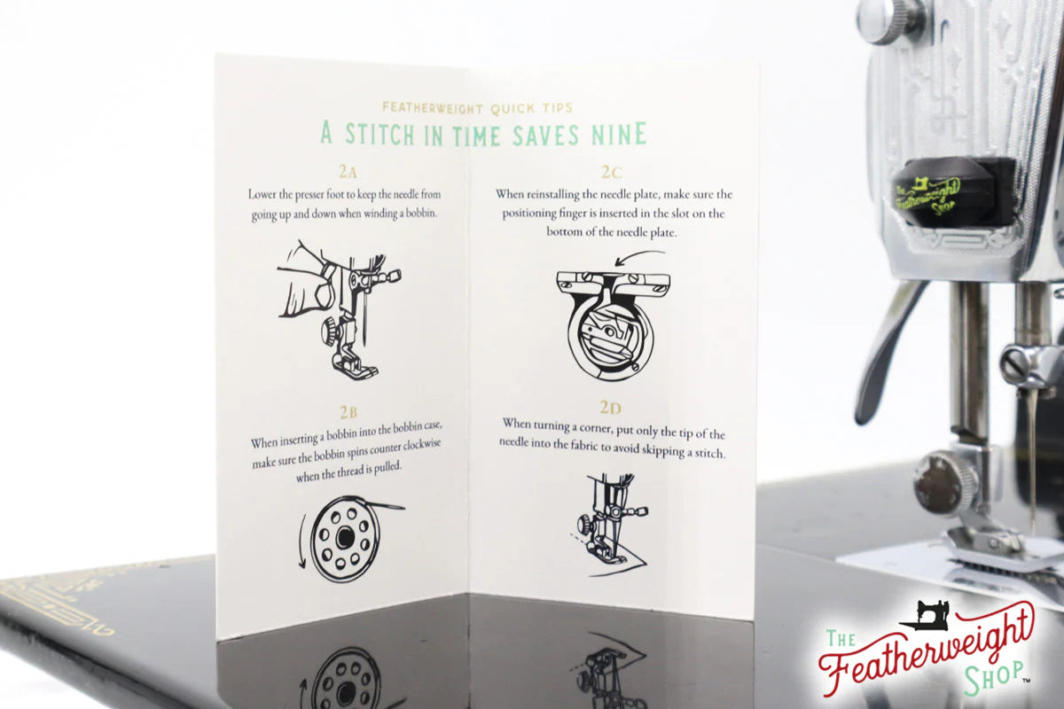 Stitch Tips Card 1 & 2 for the Singer Featherweight 221 & 222