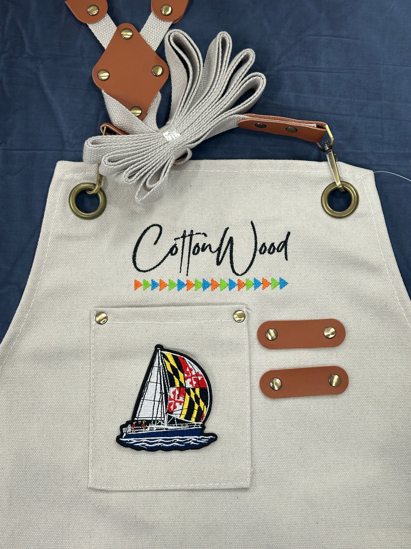 Maryland flag Sailboat On Patch