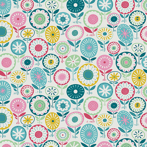 Benartex Blooming Color-Josie (Turquoise)