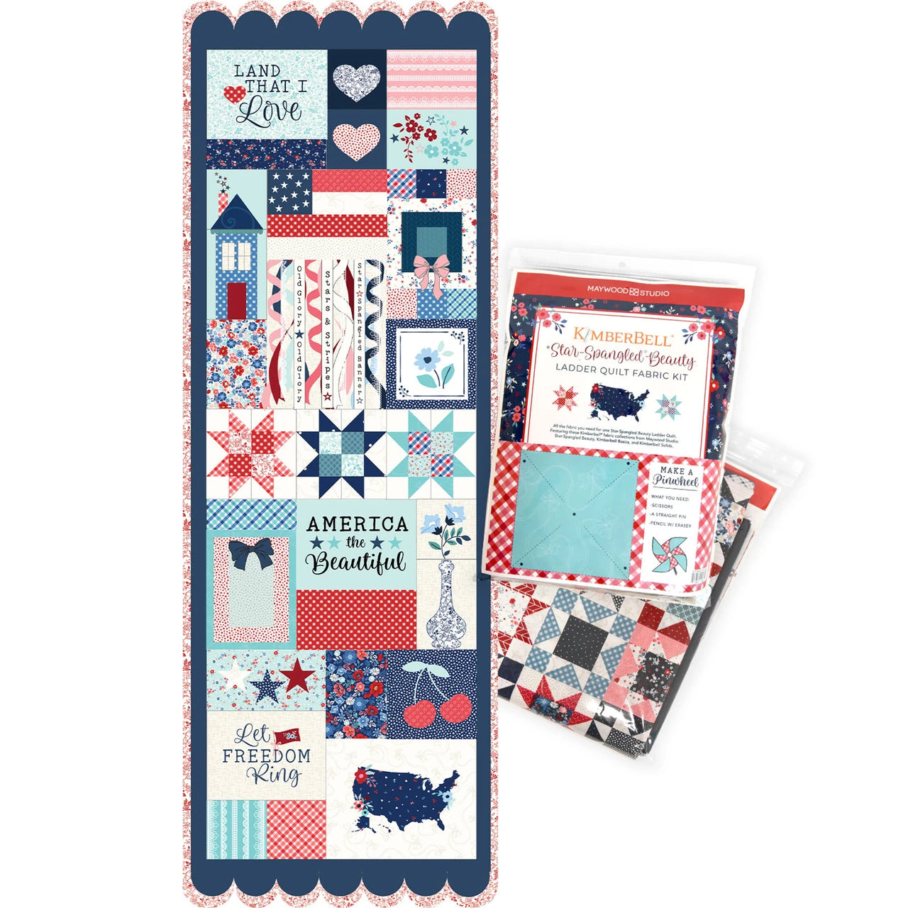 Kimberbell Star-Spangled Beauty Ladder Quilt (BUNDLE)