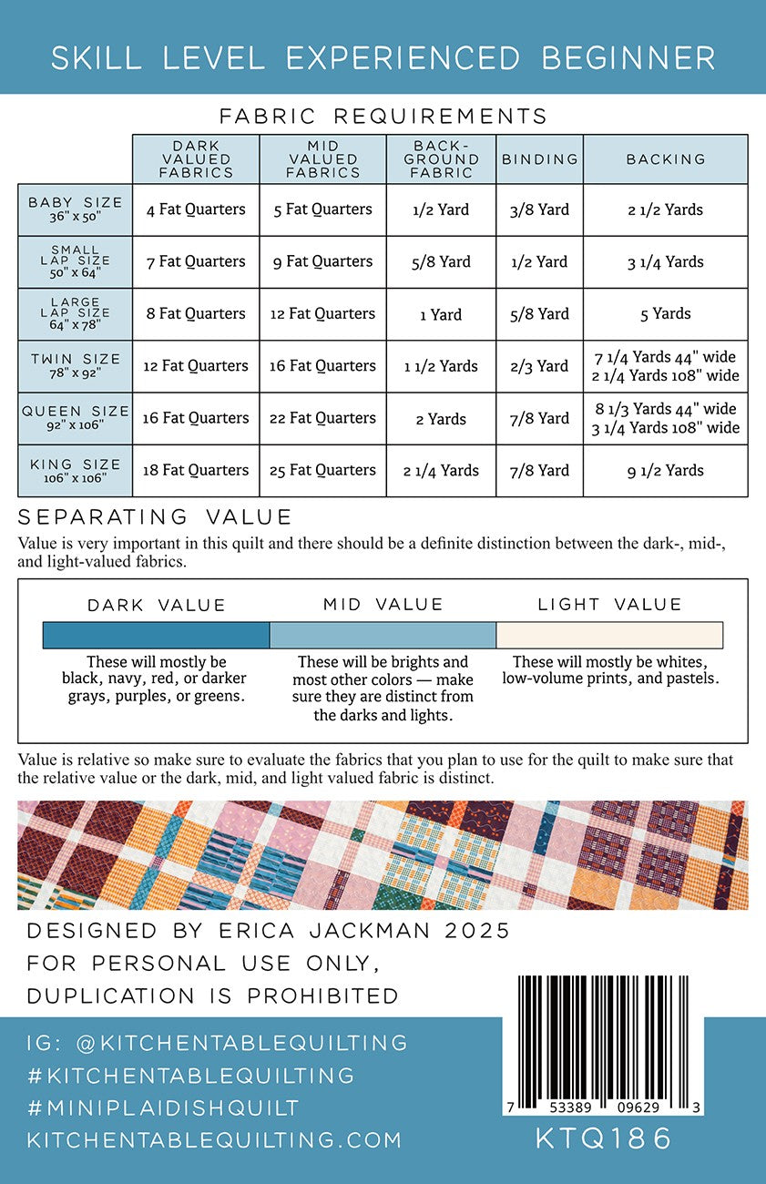 Mini Paid-ish Quilt Pattern