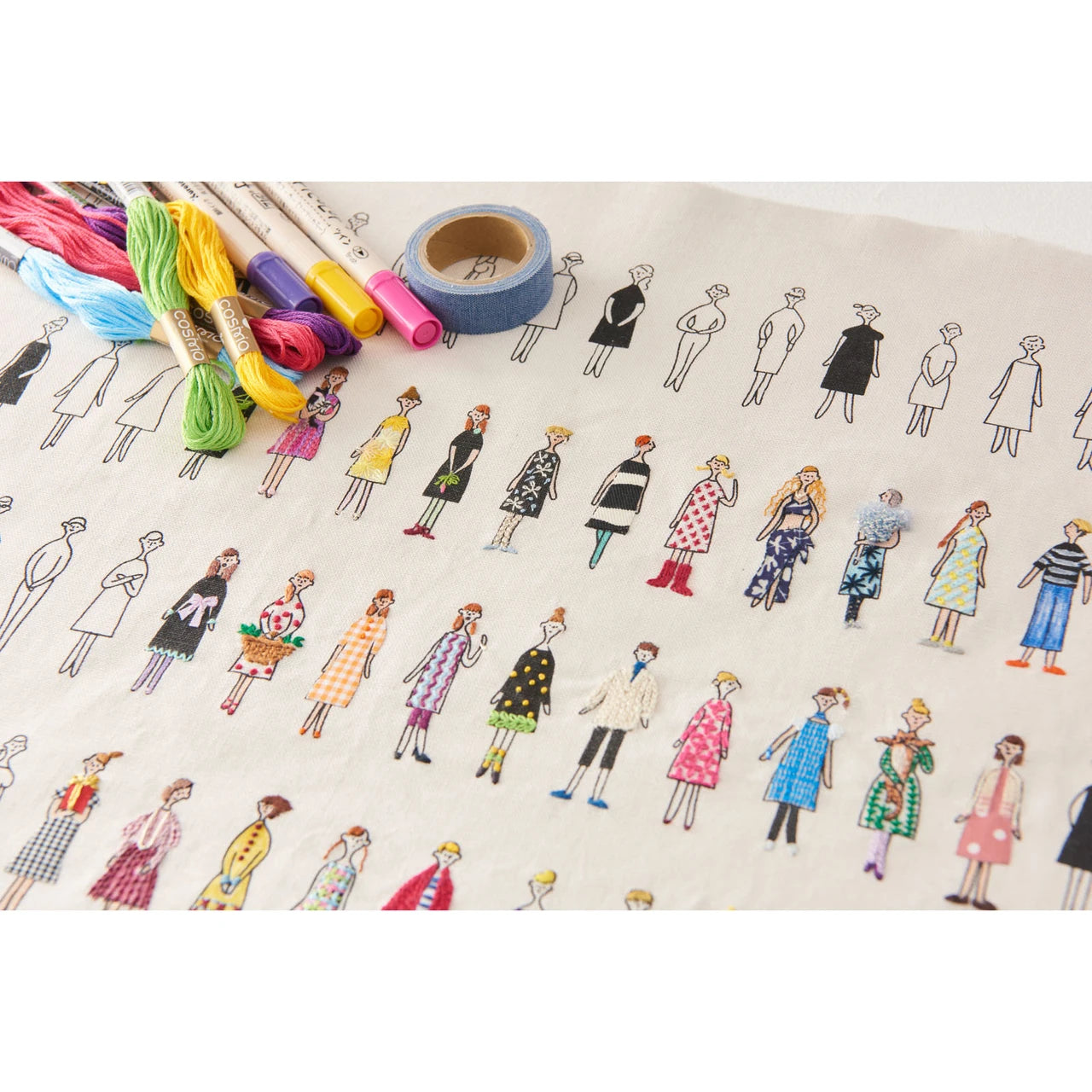 Lecien Embroidery Cloth 100 Ladies & Pets