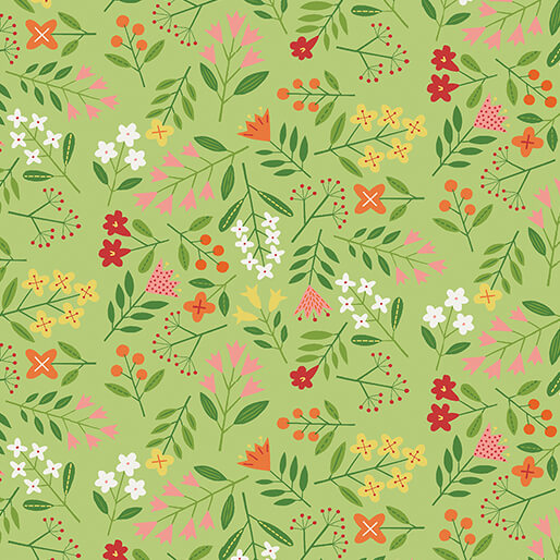 Benartex Blooming Color-Lucy (Light Lime)