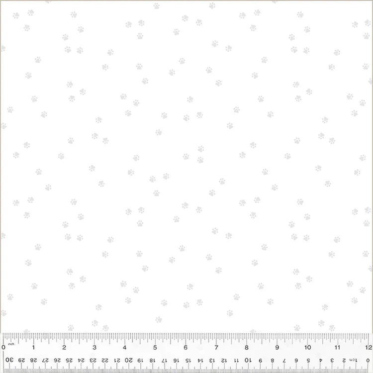 Puppy Paws-White on White