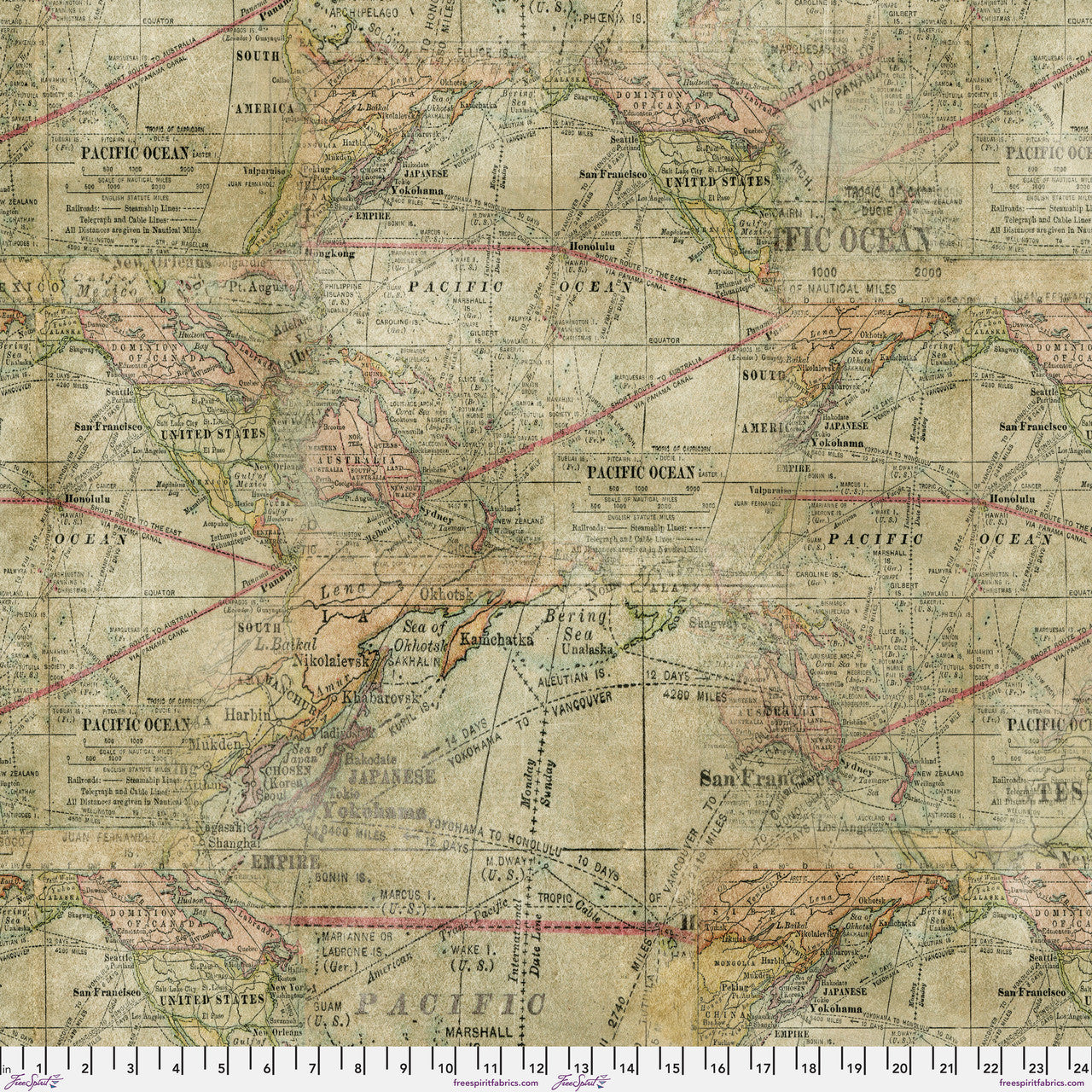 Backing Fabric - Expedition - Multi || Eclectic Elements Quilt Backs - Wideback