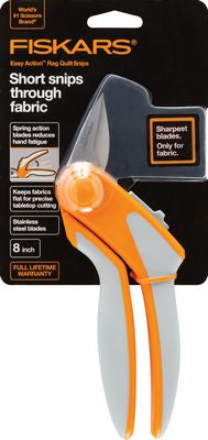 Easy Action Rag Quilt Snips 8in Tabletop cutting