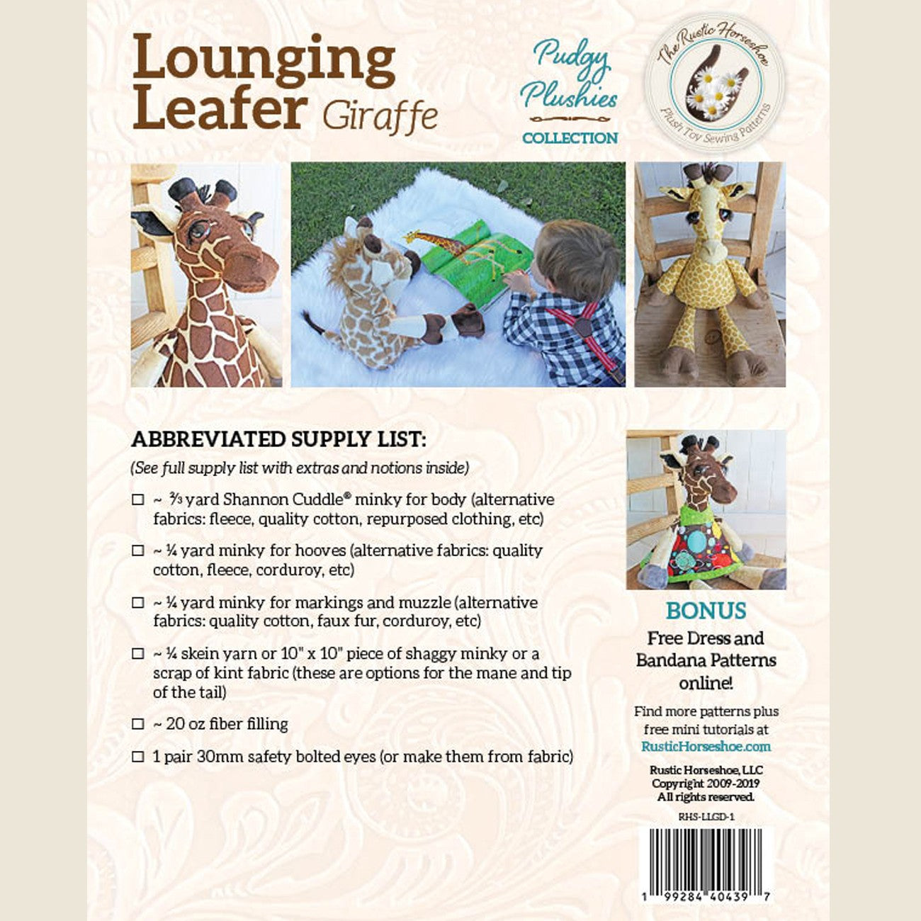 Lounging Leafer Giraffe Pattern