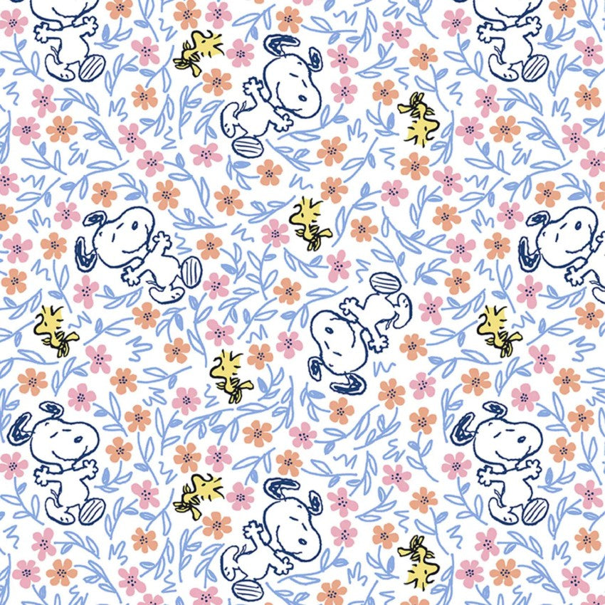 Snoopy and Woodstock-Flowers