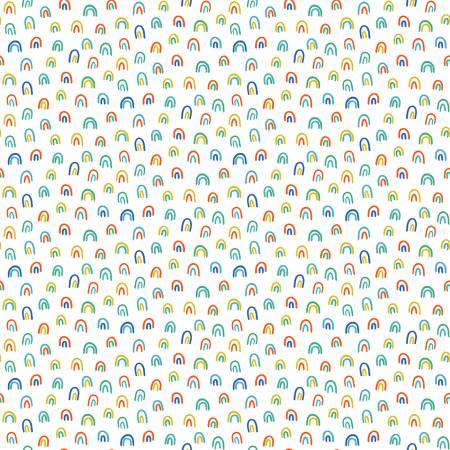 White Over the Rainbow Flannel