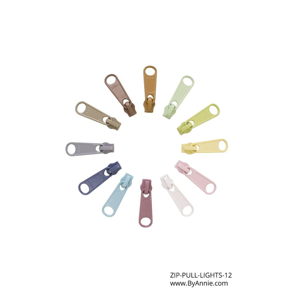 ByAnnie Zipper Pulls | 12 pulls Light Colors