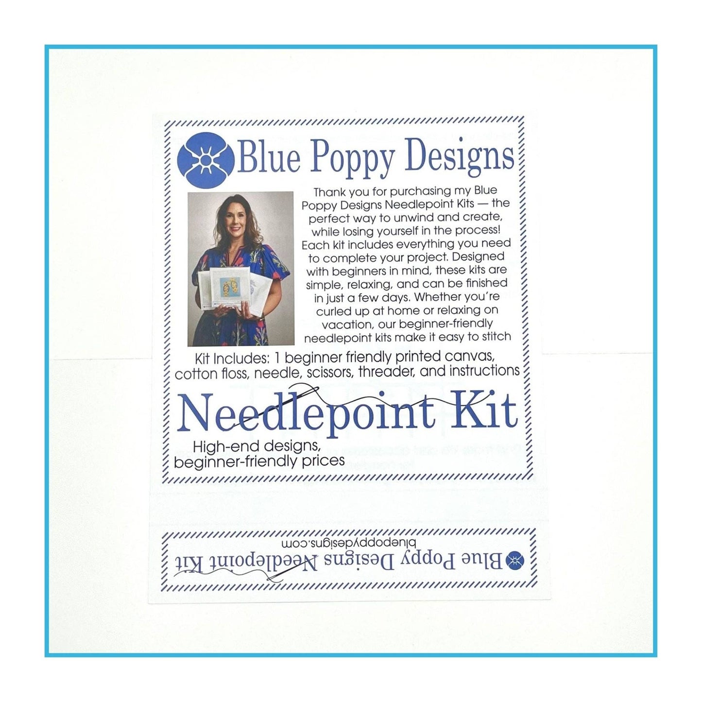 Octopus Needlepoint Kit (octopus with bubbles 4" x 6")