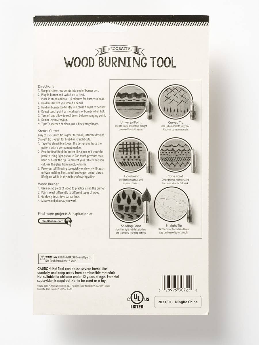 Plaid Decorative Wood Burning Tool (8 pcs)