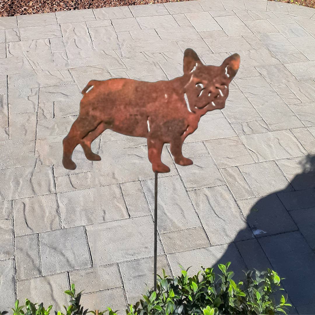 Rust Frenchy DOG Pic Garden Art