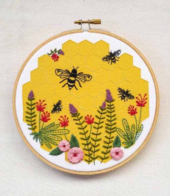 Bee lovely embroidery kit