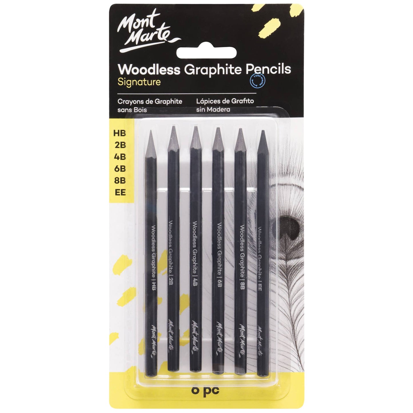 Woodless Graphite Pencils Signature 6pc