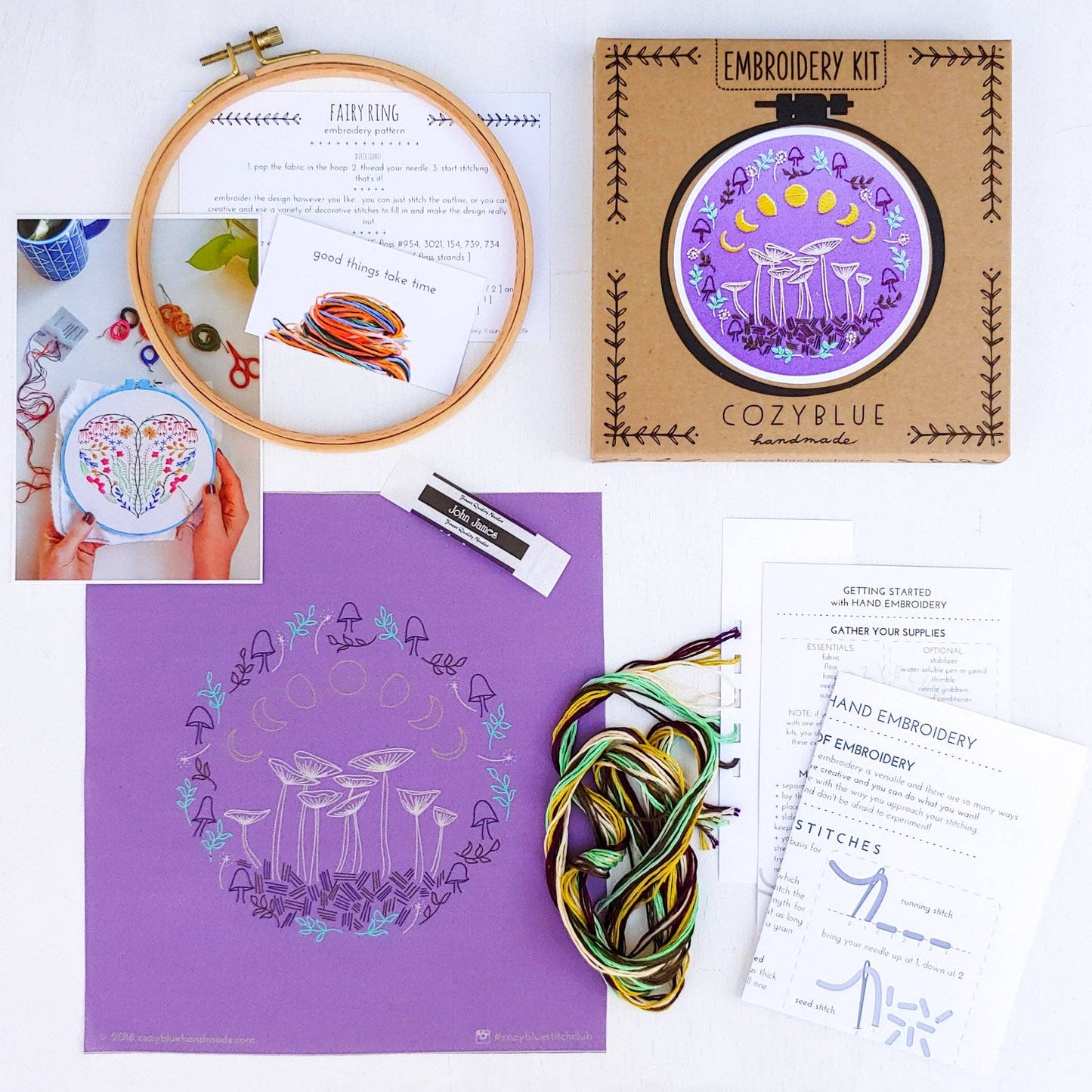 Bee lovely embroidery kit