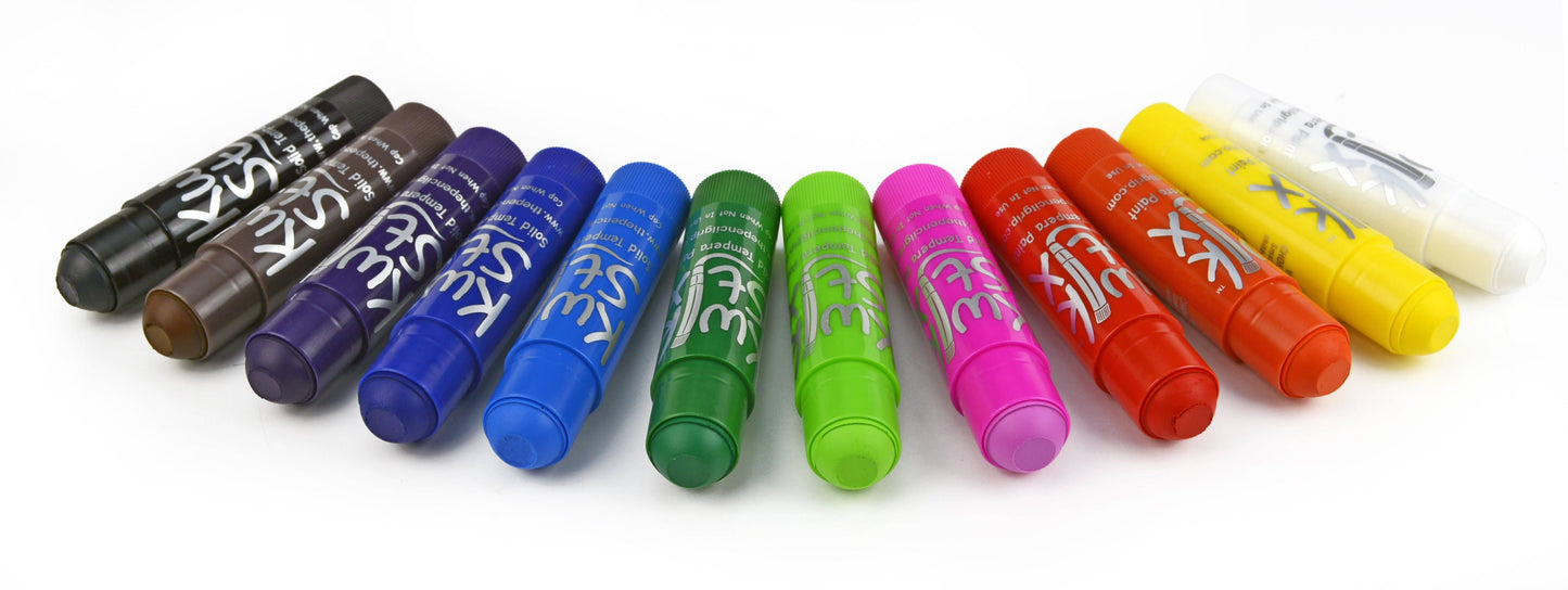 KwikStix Tempera Paint - 12 Classic Colors TPG-602