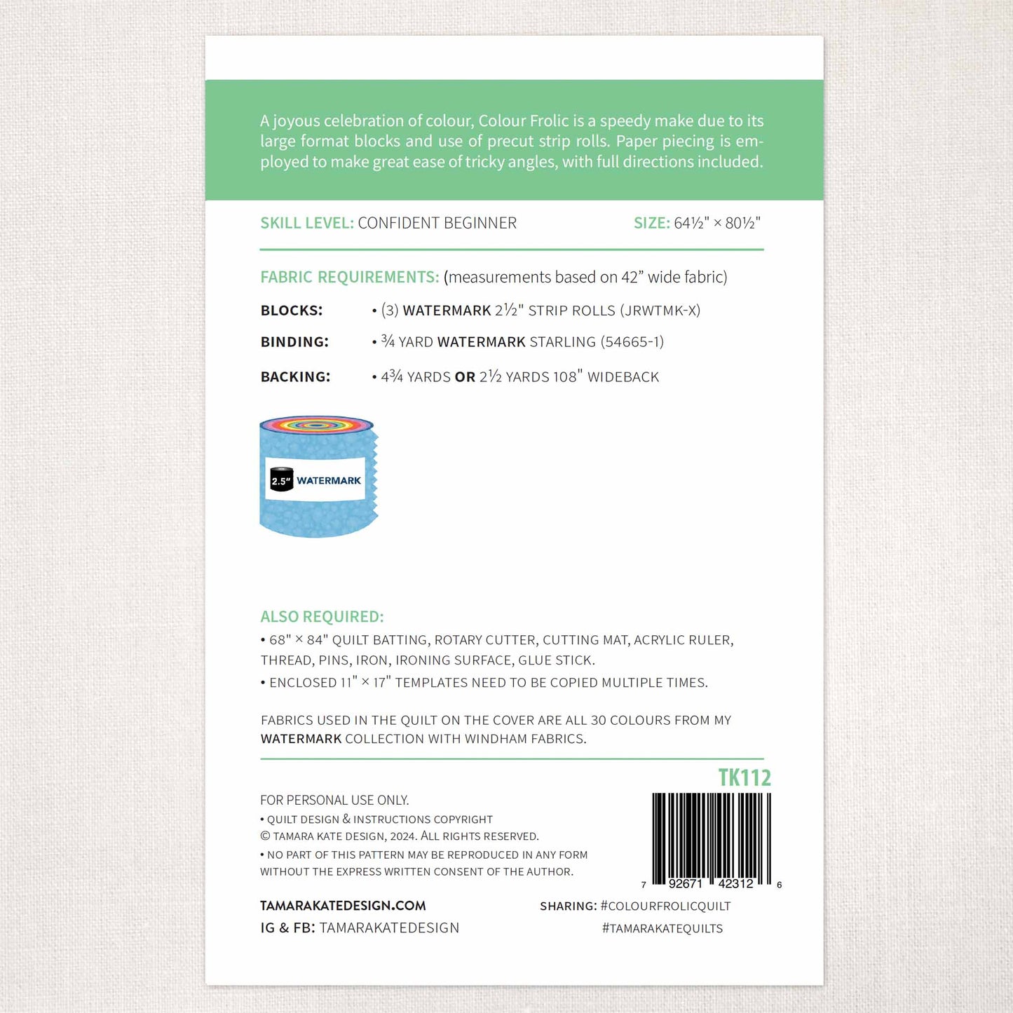 Colour Frolic Quilt Pattern