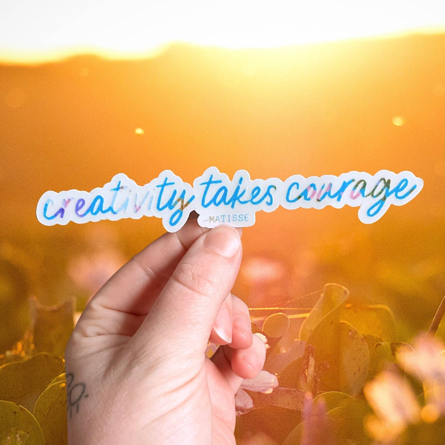 Creativity Takes Courage Vinyl Stickers, Artist Sticker