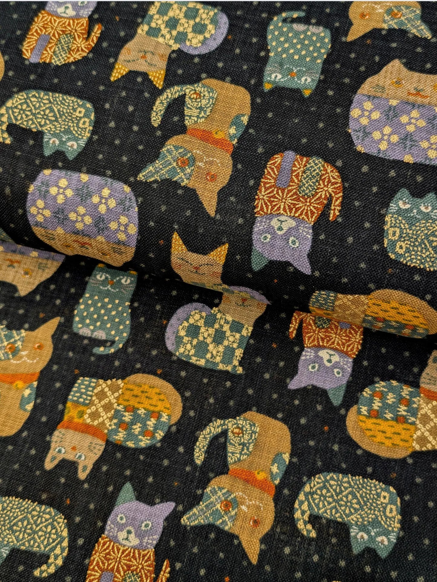 Sevenberry Patchwork Cats Rustic-Black