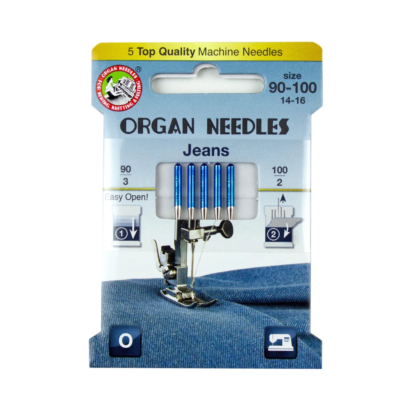 Organ Machine Needles - Jeans (90/100)