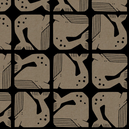 By The Seaside - Grumpy Whale - Black UNB Canvas