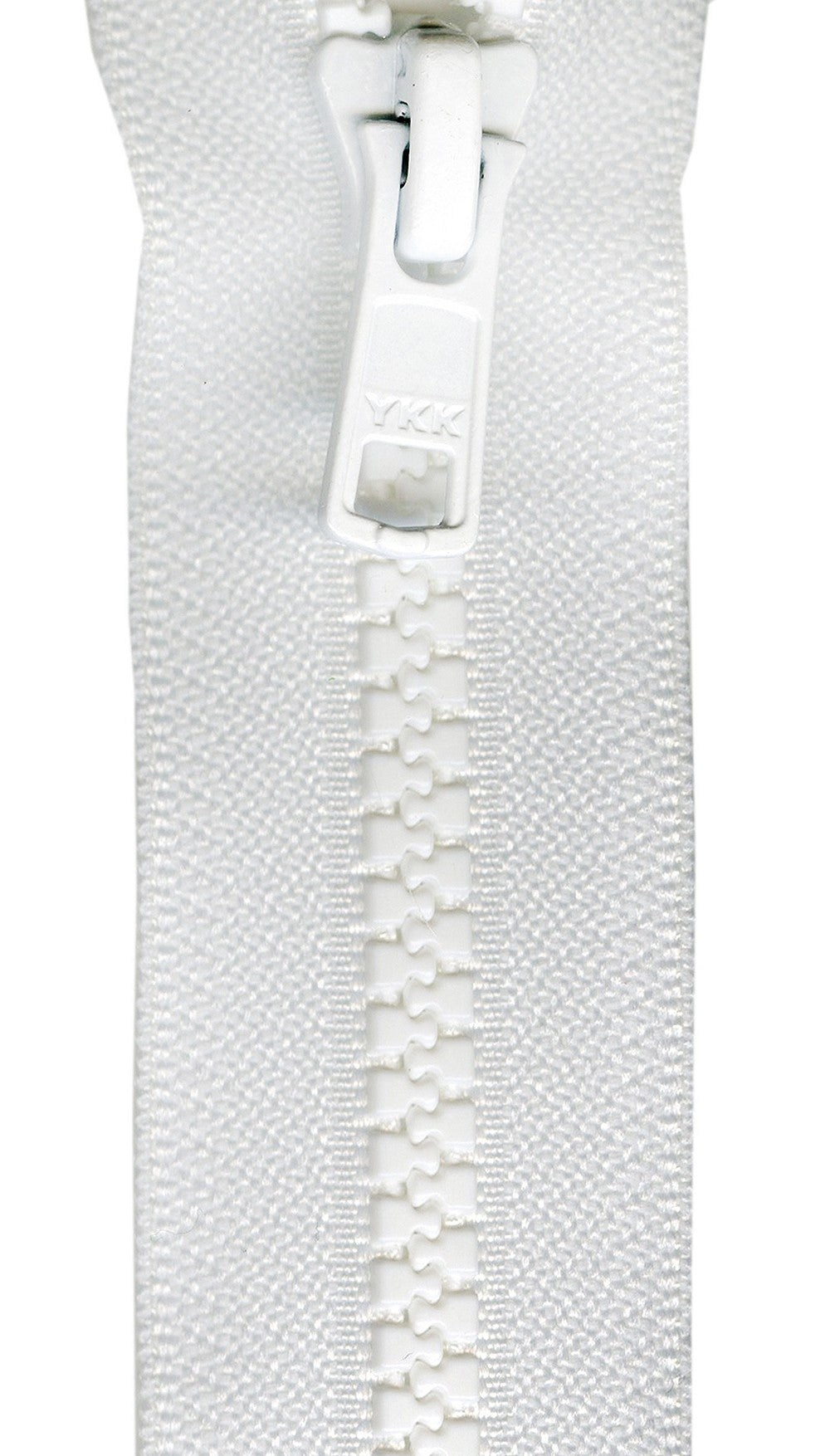 Vislon 1-Way Separating Zipper 22in White