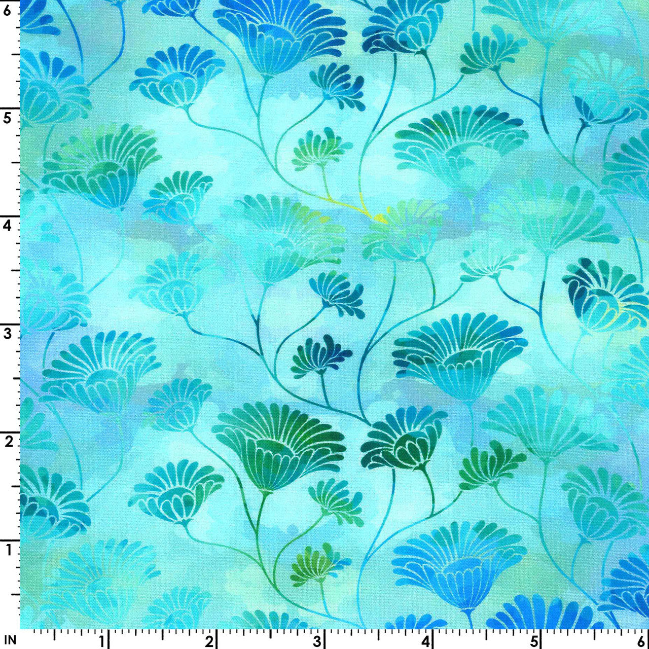 Felicity Flower Vines (Blue)