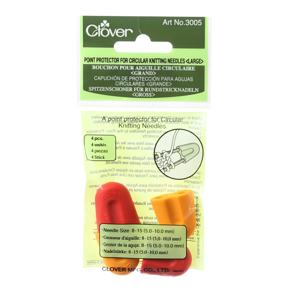 Clover Point Protector For Circular Needles Large 4ct